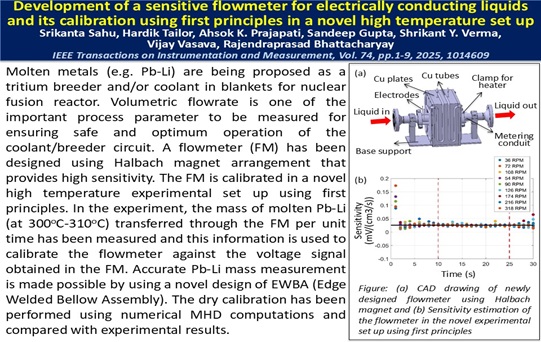 Development of a sensitive flowmeter for electrically conducting liquids Srikanta Sahu, Hardik Tailor, Ahsok K. Prajapati, Sandeep Gupta, Shrikant Y. Verma